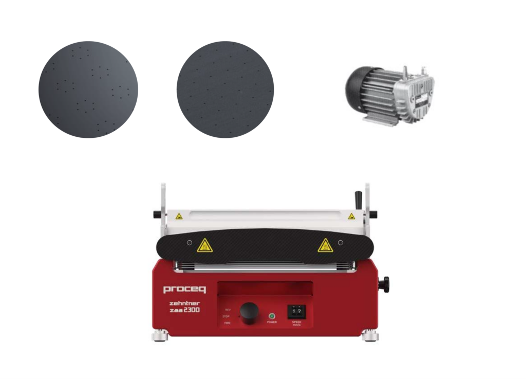 Vakuumplatten für das ZAA 2300 mit 0,5 und 1 mm Lochbild